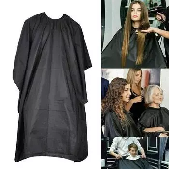 1 шт., водонепроницаемая ткань для стрижки волос, накидка для парикмахерской, фартук для парикмахерских, накидка для стрижки, дизайнерские принадлежности для укладки волос чёрный