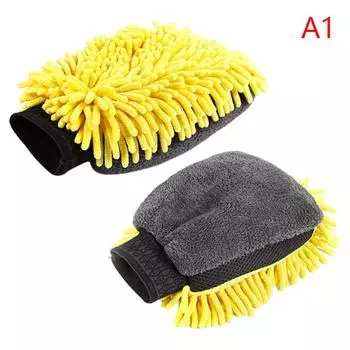 1 шт. водонепроницаемые перчатки из микрофибры для мытья автомобиля, толстые перчатки для чистки автомобиля, щетка для ухода за автомобилем, двухсторонние перчатки