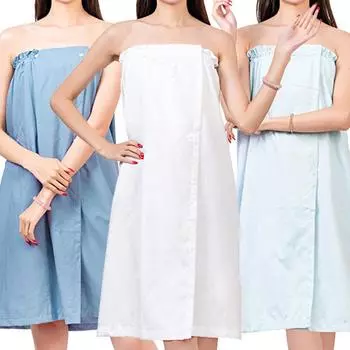 1 шт., водопоглощающая, простая, открытая, удобная, душевая юбка, модная, на кнопках, салон красоты, хлопок белый