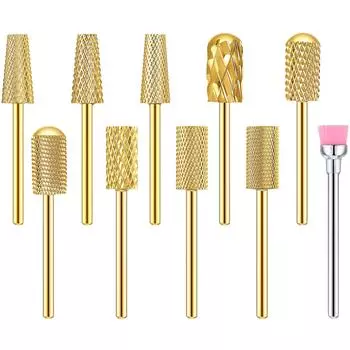1 шт. вольфрамовые сверла для ногтей, гладкая круглая вершина, большая цилиндрическая головка для ногтей, карбидная фреза для электрических инструментов для пилочек для ногтей