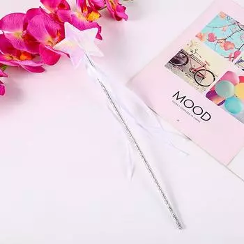 1 шт. волшебная палочка с пятиконечной звездой, детская сказочная палочка, подарок на день рождения для девочек, игрушки белый