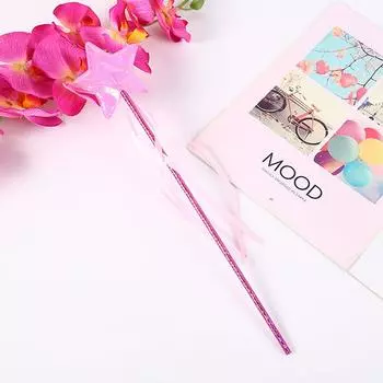 1 шт. волшебная палочка с пятиконечной звездой, детская сказочная палочка, подарок на день рождения для девочек, игрушки розовый