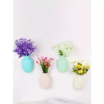 1 шт.-волшебная силиконовая ваза, настенное крепление, самоклеящаяся цветочный горшок, подвесная декоративная многоразовая настенная ваза для цветов, домашний декор