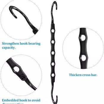 1 шт. волшебные вешалки, экономящие место, вешалки для шкафа, вешалка для экономии места, органайзер, многофункциональные вешалки, прочный пластик для хранения тяжелой одежды чёрный