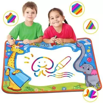 1 шт., волшебный коврик для рисования водой с волшебными ручками для воды, коврик для рисования, игрушка для рисования, забавные игрушки для рисования для детей на день рождения 72*52CM