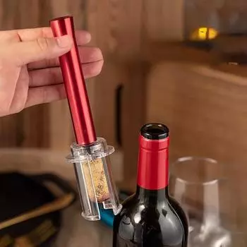 1 шт. воздушный насос открывалка для бутылок вина портативный безопасный алюминиевый сплав штифт для удаления пробок штопор для кухонных принадлежностей инструменты чёрный