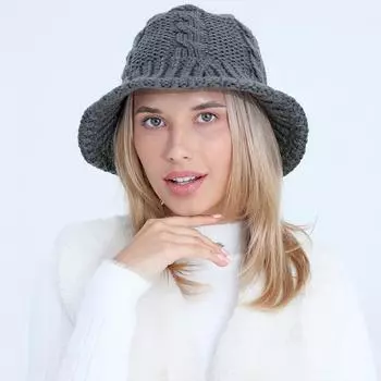 1 шт. вязаная шапка для отдыха, вязаная шапка-ручка, шерстяная пряжа, ретро, теплая, универсальная, рыболовная шапка, устойчивая к холоду