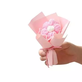 1 шт. вязаный искусственный букет крючком цветы подарки на день святого валентина свадьба украшение дома