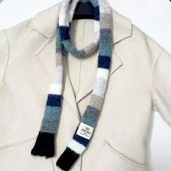 1 шт. вязаный шарф, милый шейный платок, яркие цвета, мягкий, дышащий, аксессуары для одежды, ветрозащитный, радужная полоса розовый/красный