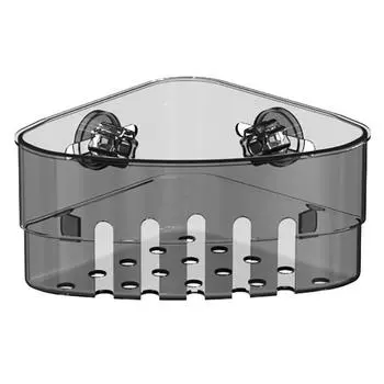 1 шт. вращающаяся полка для слива раковины многофункциональная треугольная\сердечкообразная держатель для губки настенная полка для хранения раковины ванная комната чёрный