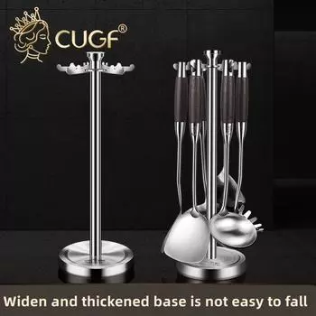 1 шт., вращающаяся полка из нержавеющей стали 304, кухонная полка для хранения ложек, бытовая подвесная кухонная утварь, напольная полка