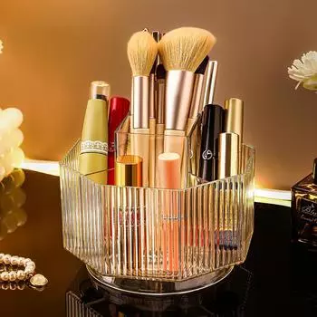 1 шт. вращающийся на 360 градусов держатель для кистей для макияжа органайзер для косметики на туалетный столик многофункциональный держатель для ручек коробка для хранения помады синий