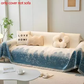 1 шт. все включено шенилл диван одеяло четыре сезона универсальный диван полотенце напечатанный диван плед одеяло для гостиной дома отеля S 180x130