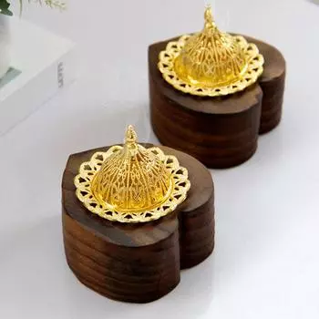 1 шт., выдолбленная простая лечебная ароматерапевтическая печь в виде сердца с любовью, прочная деревянная курильница для благовоний, украшение для дома