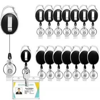 1 шт., выдвижная катушка для бейджа, пластиковый ID ремешок с именем, брелок для ключей, зажимы для цепочки для ключей, держатель для бейджа медсестры в больнице, держатель для удостоверений 1pc