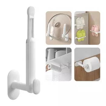 1 шт. выдвижной рулевой механизм, самоклеящаяся кухонная стойка для рулонов бумаги под шкафом, держатель для полотенец, вешалка для салфеток, стойка для хранения
