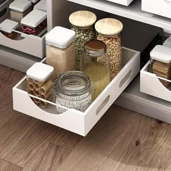 1 шт. выдвижные органайзеры для шкафов, выдвижные ящики для шкафов, полки для шкафов, полки для специй, органайзеры для кухни, ванной, кладовой чёрный