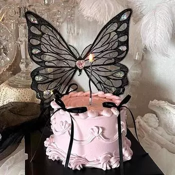 1 шт. вышитые бабочки украшения для торта лента для праздничного торта ко Дню святого Валентина