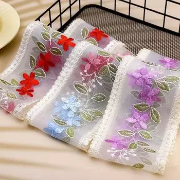 1 шт. вышитые ленты аксессуары для головных уборов ручная работа сделай сам бант повязка на голову шитье костюм ткань лента вечеринка подарок кружевная отделка 9,4 см в ширину