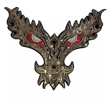 1 шт. вышитые нашивки в виде головы дракона для одежды, нашивки-наклейки, швейные аксессуары, одежда, джинсы, украшения в стиле панк-байк