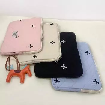 1 шт. вышитый милый бант для ноутбука, планшета, внутренняя сумка, корейский стиль для девочек, многоцветный ноутбук 11 inch
