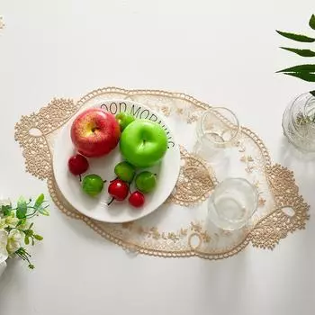 1 шт. вышитый полиэстеровый коврик для стола, салфетка для чашки, чайная подставка, кружка, скатерть, подставка для кухонного декора