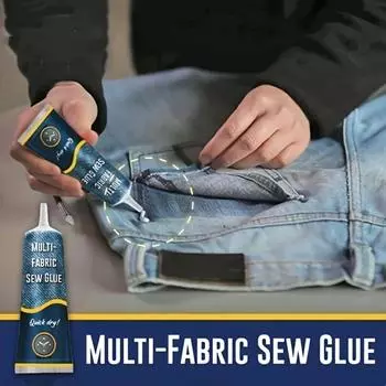 1 шт., высокое качество, 50 мл, многофункциональный безопасный клей для шитья, жидкий, быстросхватывающийся, ремонт одежды, обуви, джинсовая искусственная кожа, все ткани 1pc зелёный