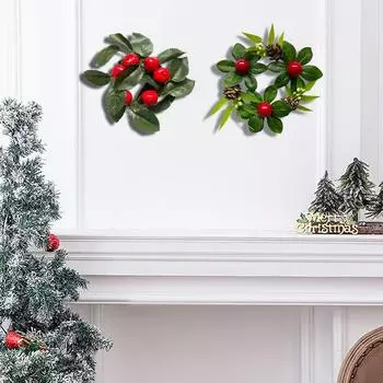 1 шт., высокое качество, праздничный мини-венок, подвесной рождественский искусственный ремесленный декор, новый ручной работы