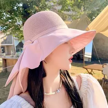 1 шт., высококачественная панама с широкими полями, солнцезащитный козырек с сетчатым украшением летом