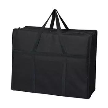 1 шт., высококачественная водонепроницаемая сумка для хранения из нетканого материала большой емкости с подвижной застежкой-молнией XL чёрный