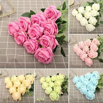 1 шт. высококачественные шелковые искусственные растения свадебный садовый декор искусственные цветы зелёный