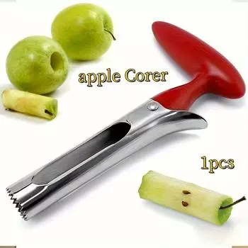 1 шт., высококачественный инструмент для удаления сердцевины из яблок, груш, из нержавеющей стали, инструмент для резки фруктов, сеялки, слайсера, кухонные инструменты для овощей зелёный