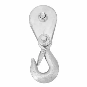 1 шт. высокопрочный стальной крюк, тяговый блок, одноколесный подъемный канатный блок (0,5 тонны)