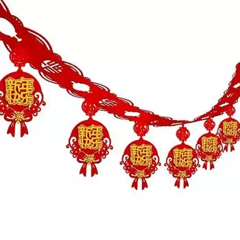 1 шт. вытяжка из цветка своими руками украшения для вечеринки 2025 китайский Новый год весенний фестиваль подвесные флаги FU баннер бархат