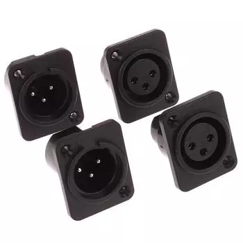 1 шт. Xlr 3-контактный штекерный разъем для панели аудио микрофона