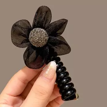 1 шт. Y2k бант дизайн хвост эластичные резинки для волос резиновые резинки для волос комплект резинки для волос телефонный провод аксессуары для волос женская повязка на голову