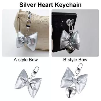 1 шт. Y2K сумка подвески телефонная цепочка модные ювелирные изделия аксессуары серебряный брелок в форме сердца