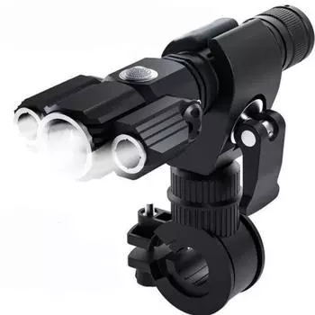 1 шт. Яркий перезаряжаемый трехголовый велосипедный фонарь водонепроницаемый велосипедный фонарь 4 режима USB перезаряжаемый YSL