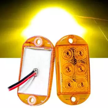 1 шт. Яркий водонепроницаемый светодиодный боковой фонарь для грузовика, сигнальный фонарь на поясе для грузовика, 6 светодиодов, 12-80 В, боковой фонарь для прицепа, задний фонарь синий