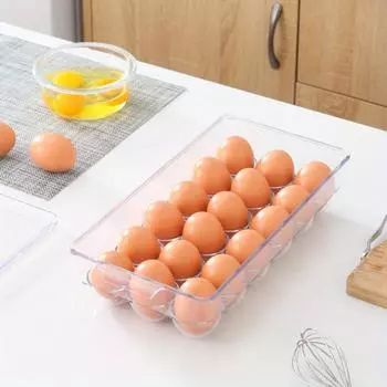 1 шт. Ящик для хранения яиц в холодильнике, контейнер для яиц в холодильнике, кухонный холодильник с крышкой, бытовая прозрачная коробка для яиц