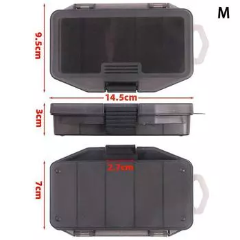 1 шт. Ящик для рыболовных снастей, портативные рыболовные принадлежности, ящик для хранения инструментов, рыболовные крючки, поддельные приманки, коробки для снастей для ловли карпа M