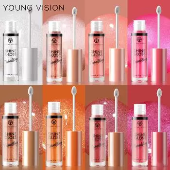 1 ШТ. YOUNG VISION GLOSS TWINKLING SET - 1 цвет Увлажняющий блестящий блеск для губ, легкий и нелипкий, идеально подходит для создания очаровательных сияющих губ 2.5ml