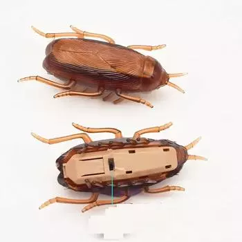 1 шт. забавная электронная интерактивная игрушка для домашних животных для кошек, электрическая бегающая таракановая интерактивная игрушка для собак и кошек на батарейках 1pcs белый