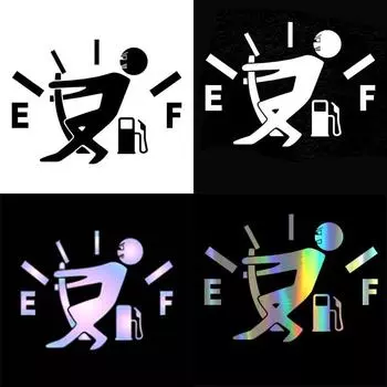 1 шт. забавная наклейка на автомобиль с высоким расходом газа, наклейка на датчик топлива, светоотражающая виниловая наклейка на автомобиль, наклейки black