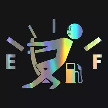 1 шт. забавная наклейка на автомобиль, указатель уровня топлива Hellaflush, светоотражающая виниловая наклейка на автомобиль, оптовая продажа