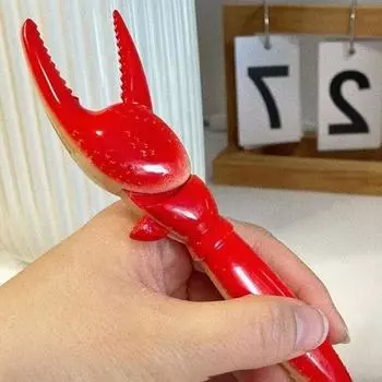 1 шт. забавная шариковая ручка в виде лапы лобстера, персональная ручка-зажим для краба, симпатичная креативная корейская канцелярия, канцелярские принадлежности для школы