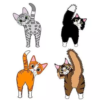 1 шт., забавная вешалка для кошек, крючок для полотенец, настенный крючок, милый, забавный, креативный, украшение для задницы кошки