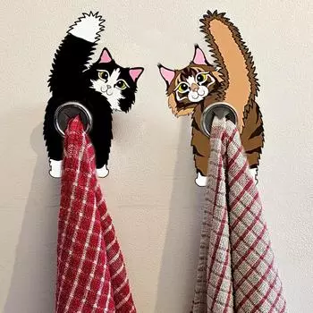 1 шт. забавная забавная вешалка для кошек креативная кошачья задница милая декоративная вешалка для полотенец крючок для кошек настенный крючок