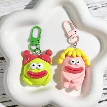 1 шт. забавные милые подарки для девочек брелок в виде колбасы с большим ртом и монстром мультяшные брелки из смолы розовый