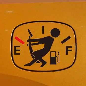 1 шт. забавные наклейки на автомобиль, наклейка с высоким расходом газа, указатель уровня топлива, пустые наклейки, водонепроницаемые наклейки на автобак для стайлинга автомобиля белый